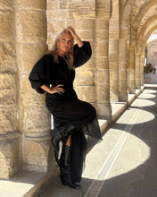 Load image into Gallery viewer, BOHOSOUL MAXI DRESS / black cotton voile