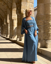 Load image into Gallery viewer, KIMONO MAXI COAT / soft denim tencel