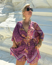 Load image into Gallery viewer, SAILOR HIGH WAIST SHORTS- amethyst purple oriental print