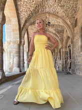 Load image into Gallery viewer, LA ISLA MAXI DRESS/ sunny yellow voile