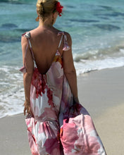 Load image into Gallery viewer, BAGGY MAXI DRESS/ blush pink xl flowers