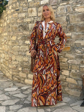 Load image into Gallery viewer, FLARE MAXI SKIRT/ 60’s style print jeans