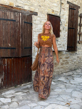 Load image into Gallery viewer, MAXI SKIRT / caramel brown paisley