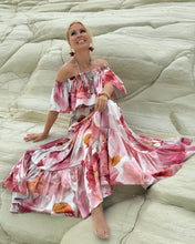 Load image into Gallery viewer, FLAMENCO TOP / blush pink xl flowers