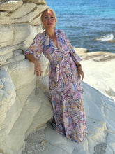 Load image into Gallery viewer, HIPPIE FLARE MAXI DRESS/ pastel paisley