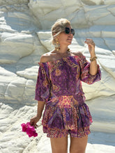 Load image into Gallery viewer, CARMEN BLOUSE/ amethyst purple oriental print