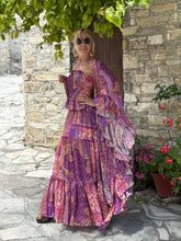 Load image into Gallery viewer, MUSE KIMONO/PONCHO / amethyst purple oriental print