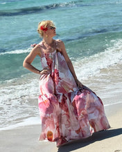 Load image into Gallery viewer, BAGGY MAXI DRESS/ blush pink xl flowers