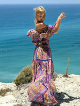 Load image into Gallery viewer, FLAMENCO TOP LONG/ blue orchid print