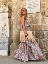 Load image into Gallery viewer, KARIATIDE MAXI DRESS/ Cloudy Blue : pastel colours silk