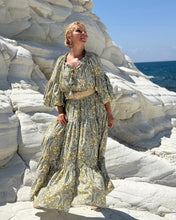 Load image into Gallery viewer, YASMINE MAXI DRESS/ sunny olive paisley print