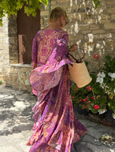 Load image into Gallery viewer, MUSE KIMONO/PONCHO / amethyst purple oriental print