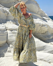 Load image into Gallery viewer, YASMINE MAXI DRESS/ sunny olive paisley print