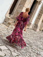 Load image into Gallery viewer, BONITA MAXI DRESS/ red and pink floral print