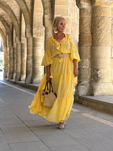 Load image into Gallery viewer, YASMINE MAXI DRESS/ sunny yellow voile