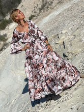 Load image into Gallery viewer, YASMINE MAXI DRESS/ beige floral print