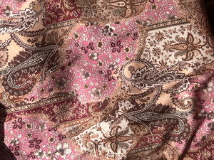 KARIATIDE MAXI DRESS/ Rasberry and Choco: pink and chocolate brown silk