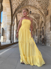 Load image into Gallery viewer, LA ISLA MAXI DRESS/ sunny yellow voile