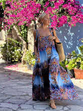 Load image into Gallery viewer, BAGGY MAXI DRESS/ cobalt oriental print