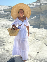 Load image into Gallery viewer, BONITA MAXI DRESS/ 2 dresses in 1/ white cotton voile