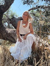 Load image into Gallery viewer, GYPSETTE LACE SKIRT/ cream white lace