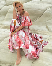 Load image into Gallery viewer, FLAMENCO TOP / blush pink xl flowers