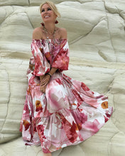 Load image into Gallery viewer, A SET: CARMEN BLOUSE +GYPSETTE MAXI SKIRT / blush pink xl flowers