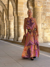 Load image into Gallery viewer, SUNNY MAXI DRESS/ spicy orange oriental print