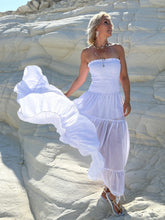 Load image into Gallery viewer, LA ISLA MAXI DRESS/ white cotton voile