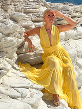 Load image into Gallery viewer, GODDESS MAXI DRESS/ sunny yellow cotton voile
