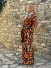 Load image into Gallery viewer, FLARE MAXI SKIRT/ 60’s style print jeans