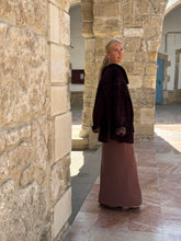 Load image into Gallery viewer, SLIP MAXI DRESS/ milk chocolate brown crepe satin