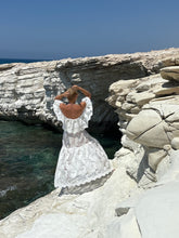 Load image into Gallery viewer, FLAMENCO MAXI DRESS/ white gipiure lace