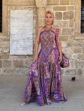Load image into Gallery viewer, LA ISLA MAXI DRESS/ blue orchid oriental print