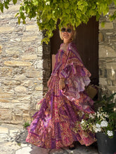 Load image into Gallery viewer, MUSE KIMONO/PONCHO / amethyst purple oriental print