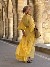 Load image into Gallery viewer, YASMINE MAXI DRESS/ sunny yellow voile