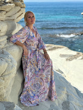 Load image into Gallery viewer, HIPPIE FLARE MAXI DRESS/ pastel paisley