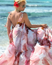 Load image into Gallery viewer, BAGGY MAXI DRESS/ blush pink xl flowers