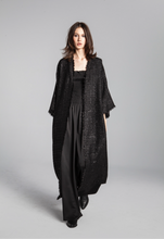 Load image into Gallery viewer, TWEED KIMONO COAT/ sparkling black