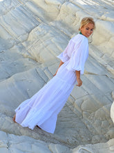 Load image into Gallery viewer, BOHOSOUL MAXI DRESS, 6 mtrs volant / white cotton voile