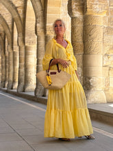 Load image into Gallery viewer, YASMINE MAXI DRESS/ sunny yellow voile