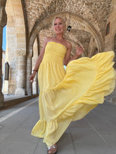 Load image into Gallery viewer, LA ISLA MAXI DRESS/ sunny yellow voile