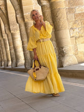 Load image into Gallery viewer, YASMINE MAXI DRESS/ sunny yellow voile
