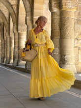 Load image into Gallery viewer, YASMINE MAXI DRESS/ sunny yellow voile