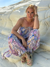 Load image into Gallery viewer, SAHARA JUMPSUIT STRAPLESS/ pastel paisley