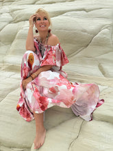 Load image into Gallery viewer, A SET: FLAMENCO TOP+GYPSETTE MAXI SKIRT/ blush pink xl flowers