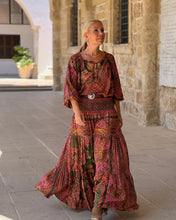 Load image into Gallery viewer, DREAM BLOUSE/ tourmaline print with golden thread
