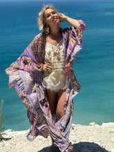 Load image into Gallery viewer, MUSE KIMONO/ PONCHO/ blue orchid print