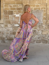 Load image into Gallery viewer, BAGGY MAXI DRESS with 6 mtrs ruffle/ pastel oriental print