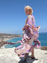 Load image into Gallery viewer, MUSE KIMONO/ PONCHO/ blue orchid print